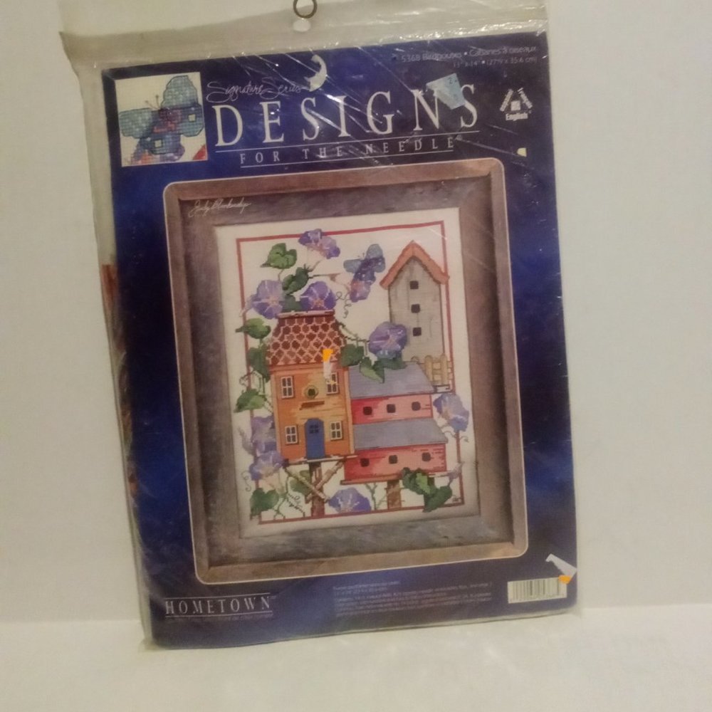 Vintage Judy Blankenship Hometown Design Series Cross Stitch Kit 5368 Birdhouses